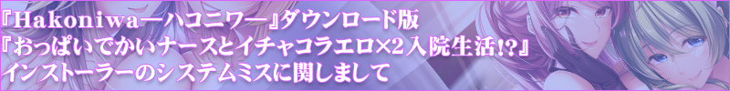 『Hakoniwa』インストーラーミスの説明